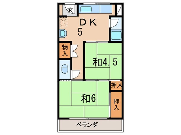 ヴィラ東伊丹の物件間取画像